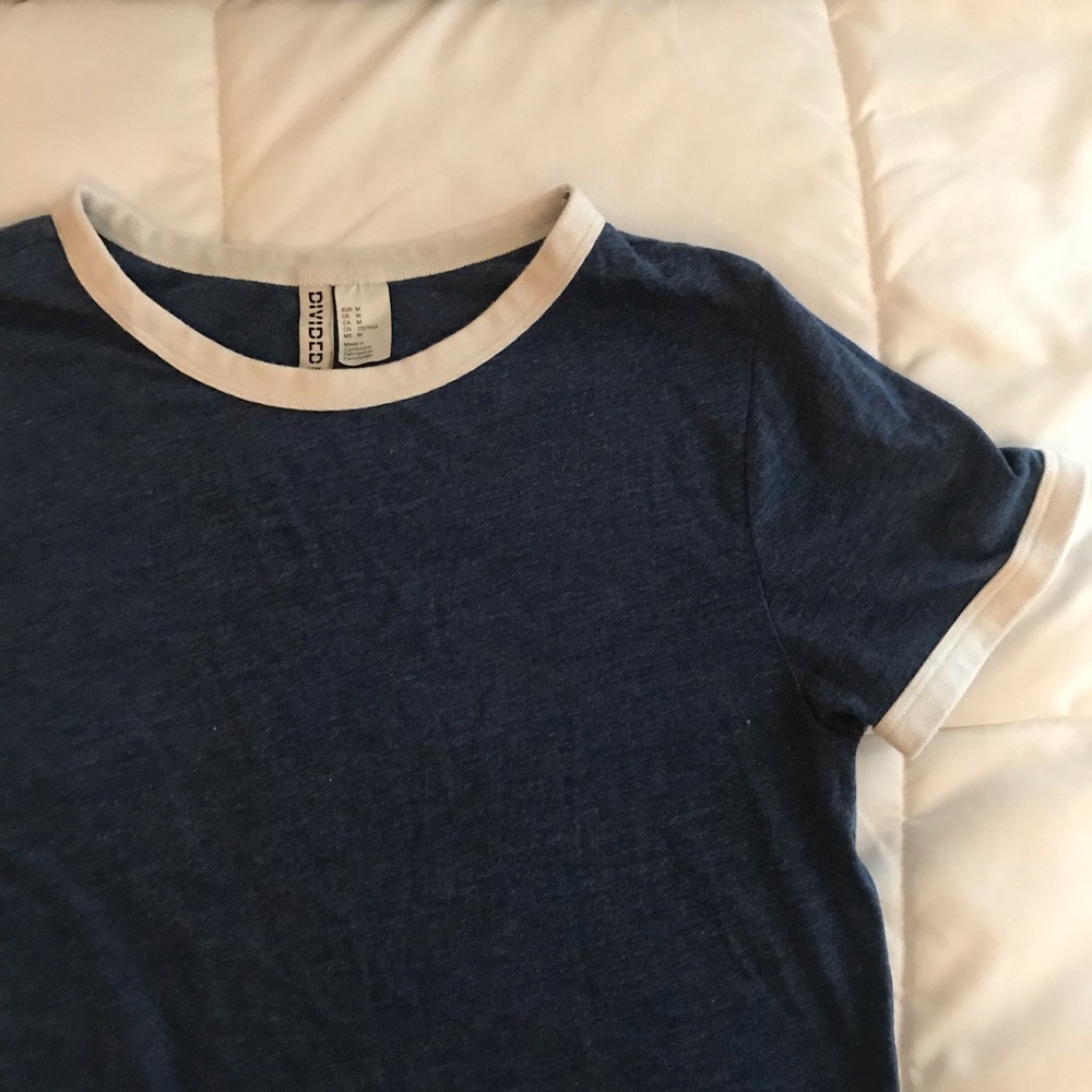 Divided Blue and white T-shirt